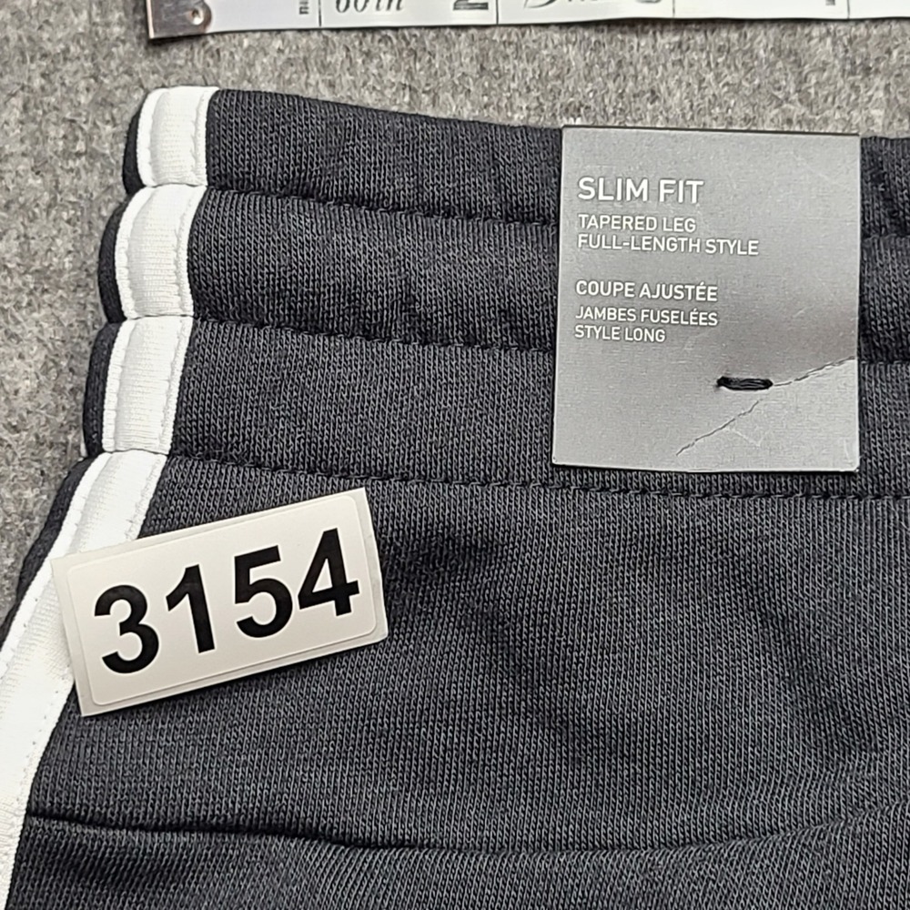 Adidas Essentials 3-Stripes Fleece Pants Womens S Black NEW HZ5753 Slim Fit - Picture 8 of 10